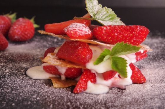 Millefeuillle - fraises - dessert - rapide - facile - express - vegan - végétarien - bio - recette - Paimpol - Côtes d'Armor - Bretagne - Cours de cuisine - Bord de mer